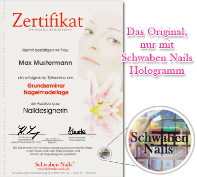 Nageldesign Kurs Zertifikat